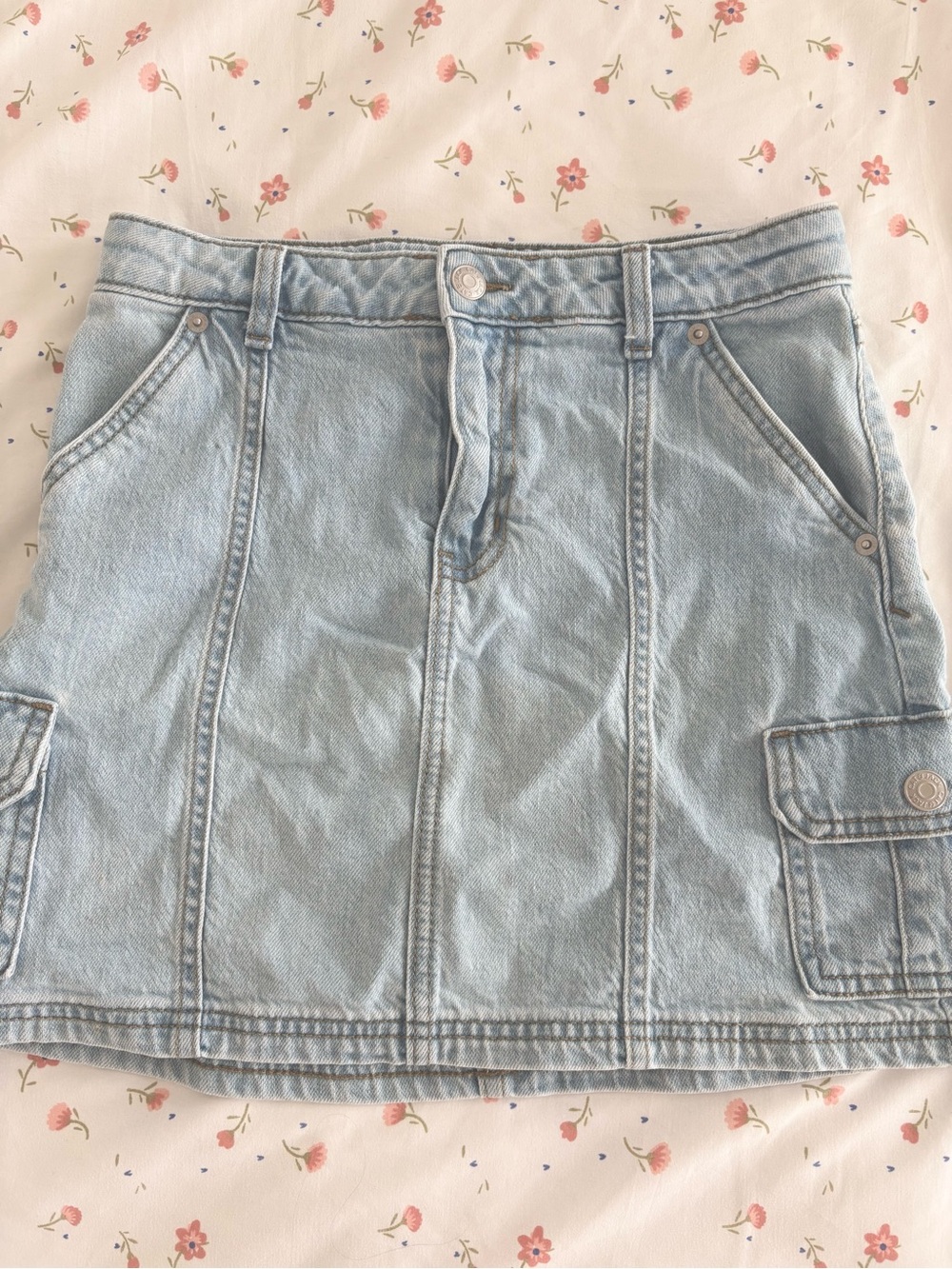 cat & jack girls light blue denim cargo mini skirt 🪽